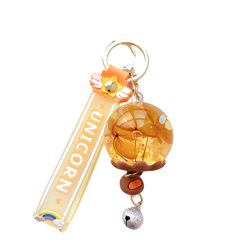 Wholesale Creative Oiled Butterfly Wind Chime Keychain